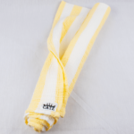 Yellow lined muslin swaddle blanket