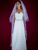 Ankle veil with front piece