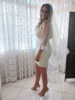 Ankle Veil with flowing horsehair trim